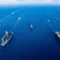 USS Dwight D. Eisenhower, USS Gerald R. Ford and ships sail in formation in Mediterranean Sea, November 3, 2023. (U.S. Navy via X/Twitter)