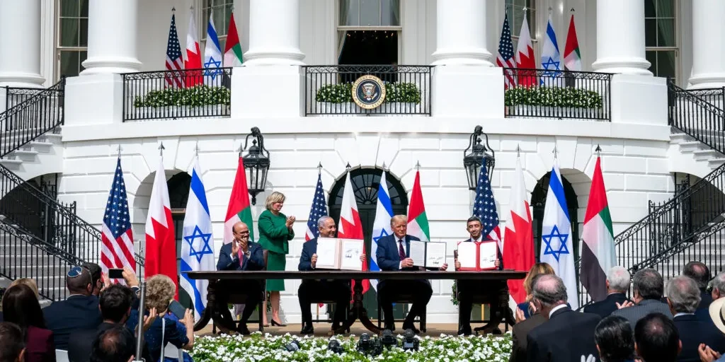 Signing of the Abraham Accords Tuesday, Sept. 15, 2020 (Official White House Photo by Tia Dufour)