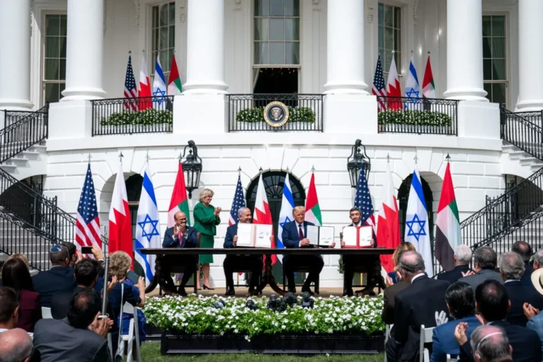 Signing of the Abraham Accords Tuesday, Sept. 15, 2020 (Official White House Photo by Tia Dufour)