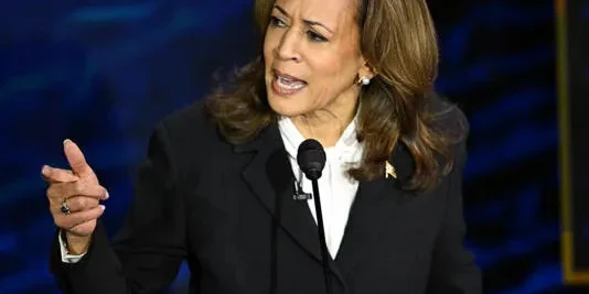Democratic presidential candidate Kamala Harris at the presidential debate on September 10, 2024 Saul LoebAFP via Getty Images