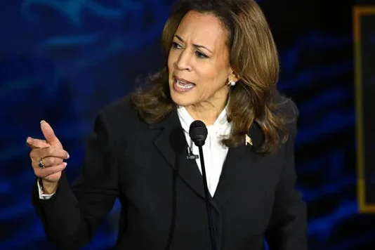 Democratic presidential candidate Kamala Harris at the presidential debate on September 10, 2024 Saul LoebAFP via Getty Images