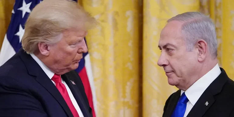 President Donald Trump and Israel's Prime Minister Benjamin Netanyahu