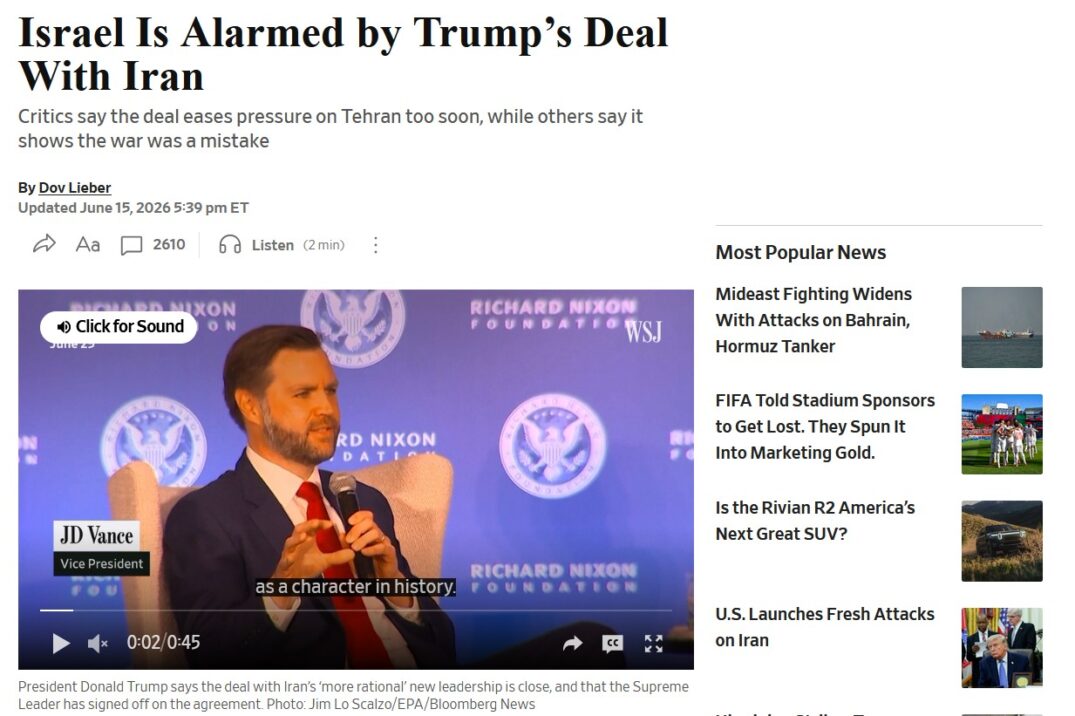 Israel Is Alarmed by Trump’s Deal With Iran