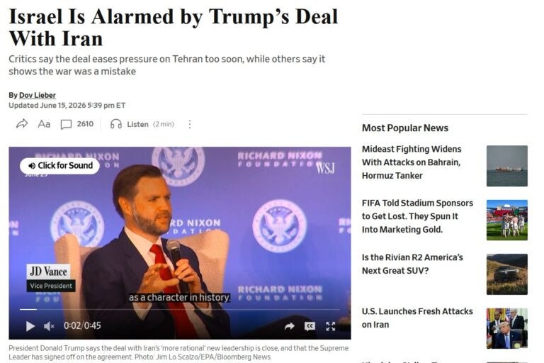 Israel Is Alarmed by Trump’s Deal With Iran
